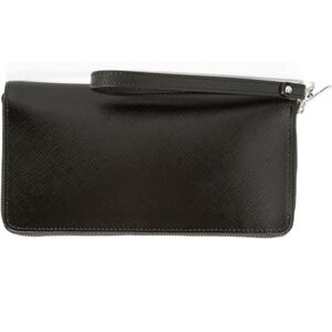 Nordstrom Zip Saffiano Leather Wallet with Wristlet Strap